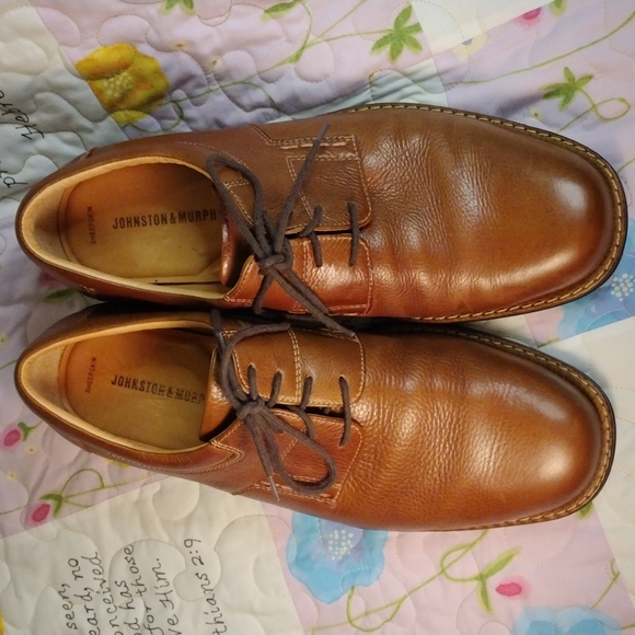 Johnston & Murphy Other - Johnston & Murphy leather mens dress/casual shoe sz 10 M dark tan/brown